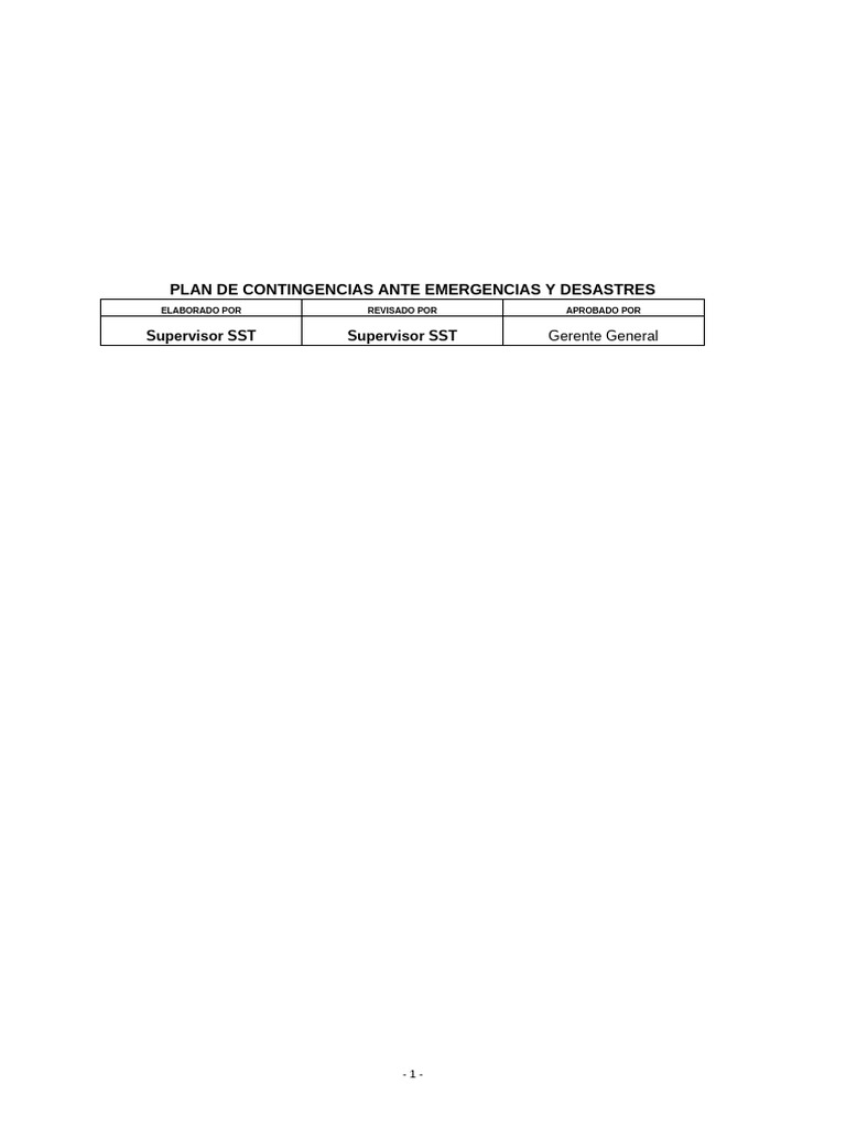 Plan de Contingencias para Emergencias | PDF | Defensa Civil | Valores
