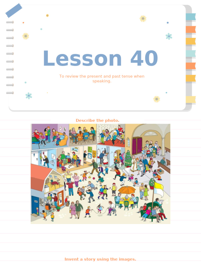 Lesson 40 - Review 3 - Past - Speaking | PDF