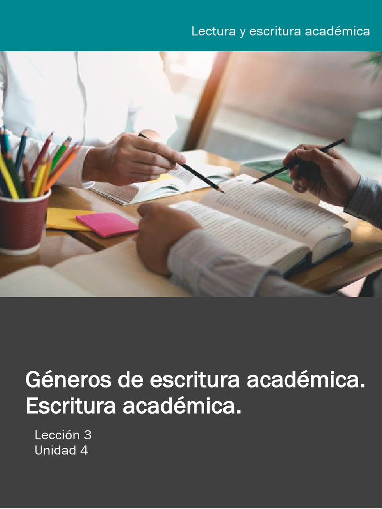 Géneros y Estructura de la Escritura Académica | PDF | Ensayos | Escritura