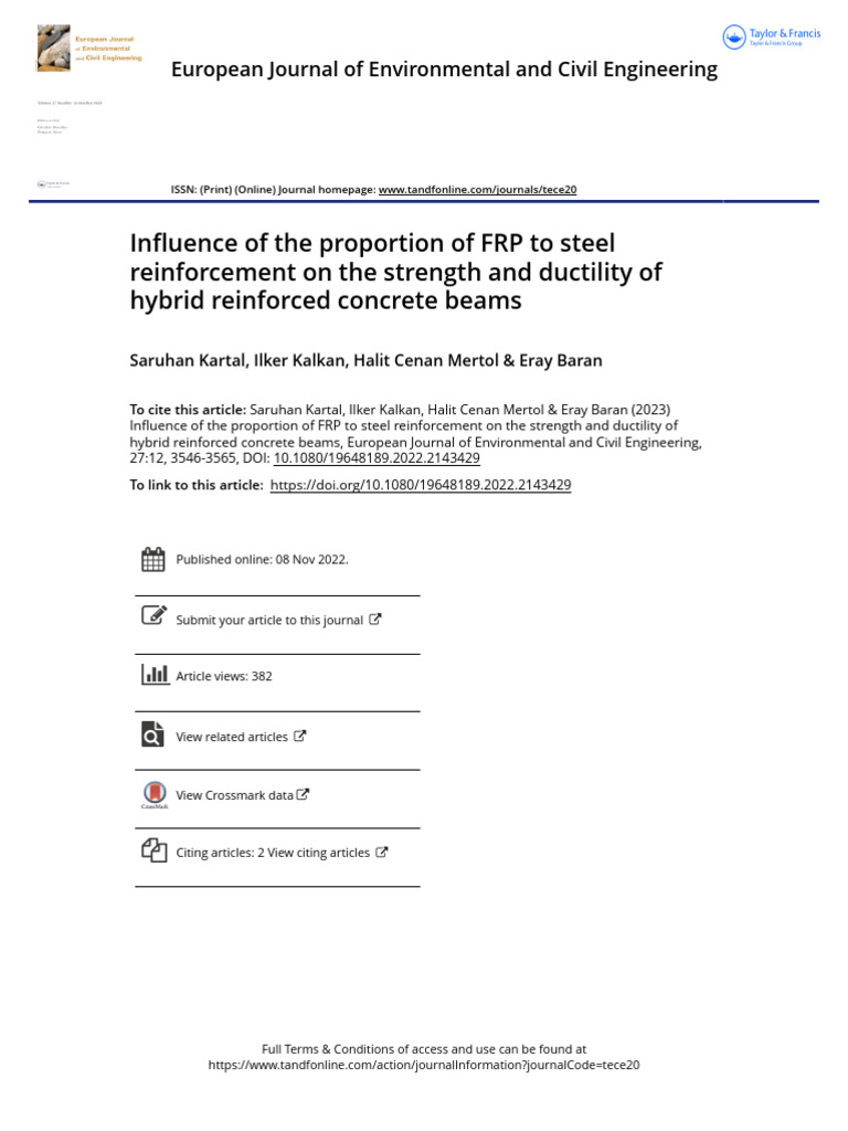 + Influence of the proportion of FRP to steel reinforcement on the ...