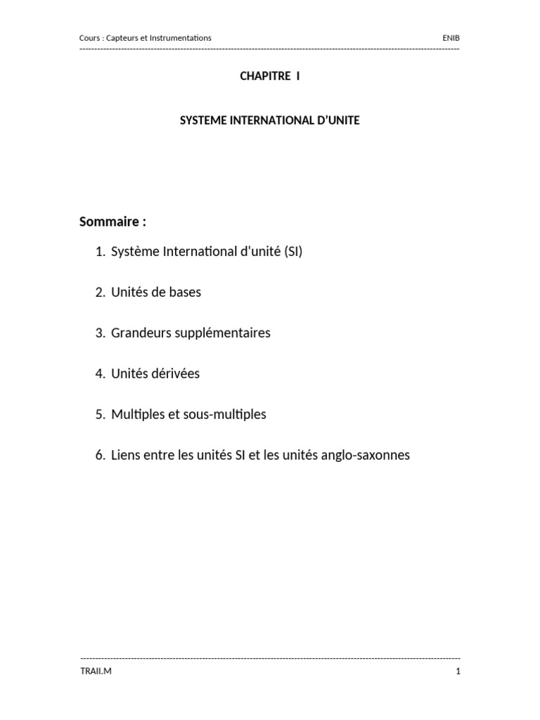Système International d'Unités (SI) et Unités | PDF | Kilogramme ...