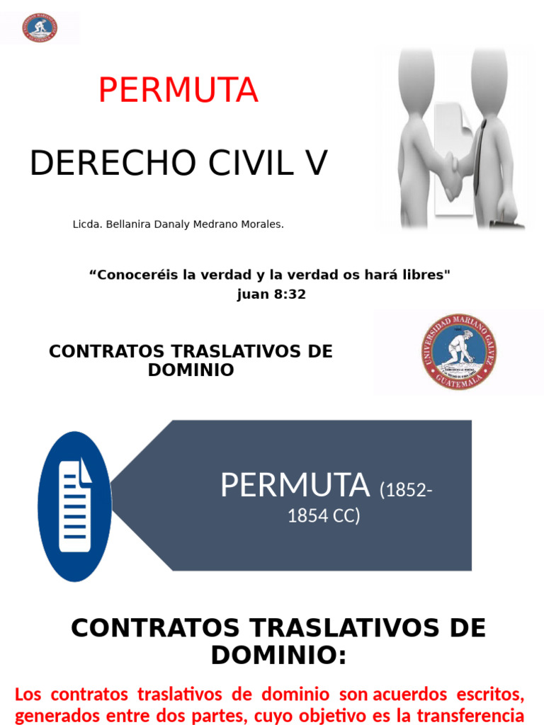 Definición y Características de la Permuta | PDF | Ley común | Derecho ...