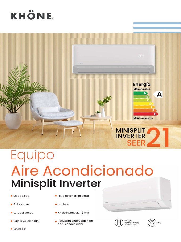 Mini Split Inverter Blanco Seer 21 | PDF
