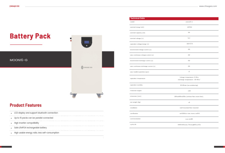 MOON16-G Battery Pack Specifications | PDF | Electricity | Electrical ...