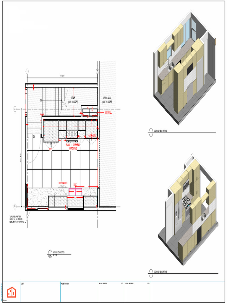 Kitchen Plan and 3D Views | PDF | Manufactured Goods | Domestic Life