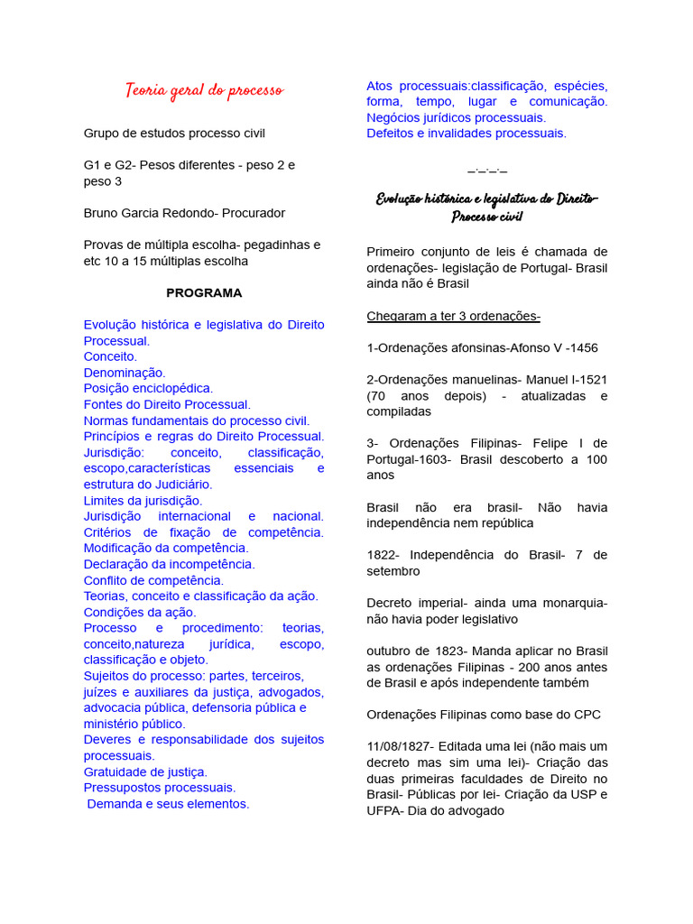 Teoria Geral do Processo Civil Brasileiro | PDF | Processo civil ...
