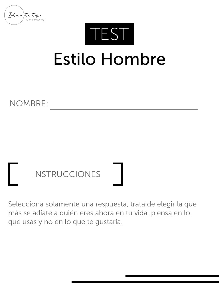 Test de Estilo de Ropa Gratis | PDF | Ropa