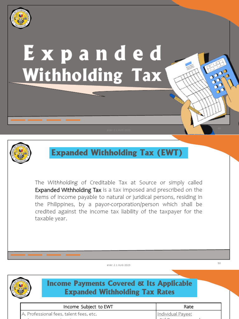 Expanded Withholding Tax Overview | PDF | Payments | Taxes