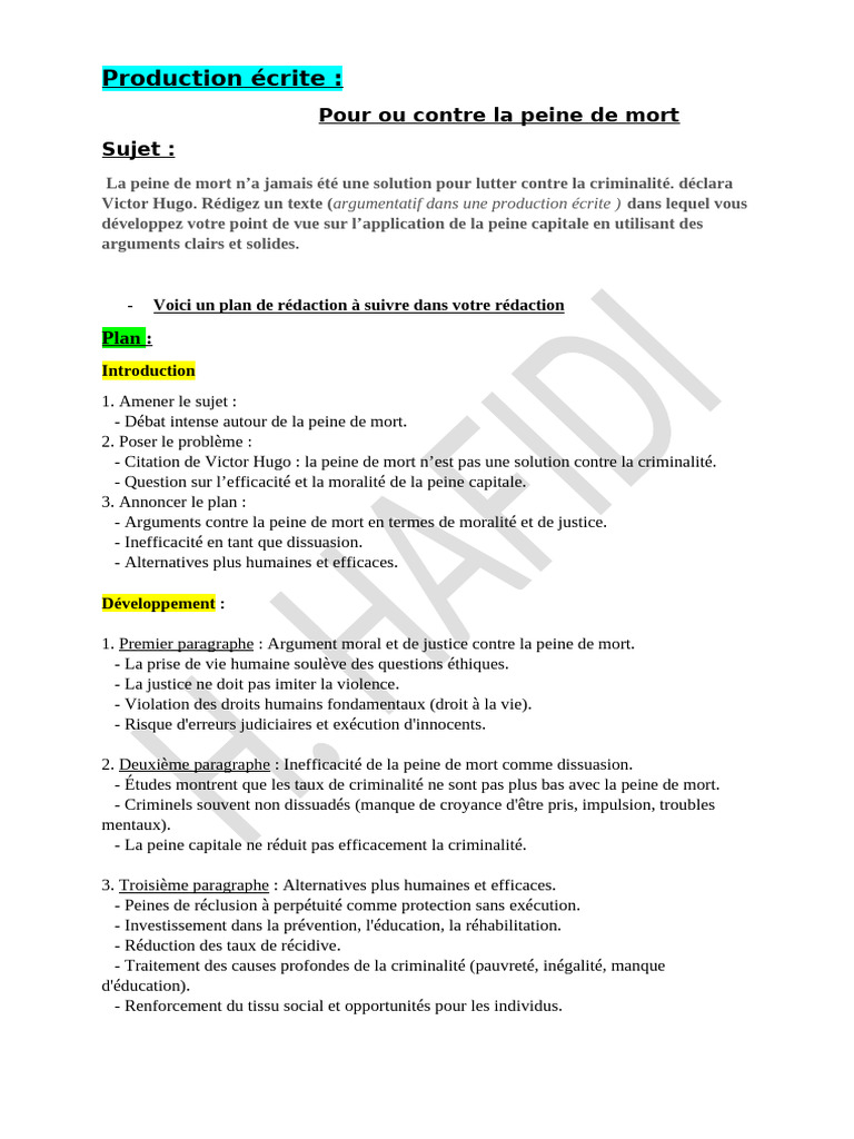 Arguments contre la peine de mort | PDF