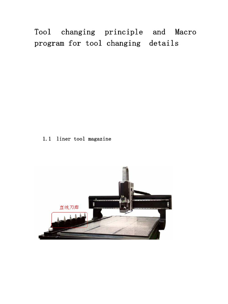 Tool Changing Process and Macro Guide | PDF