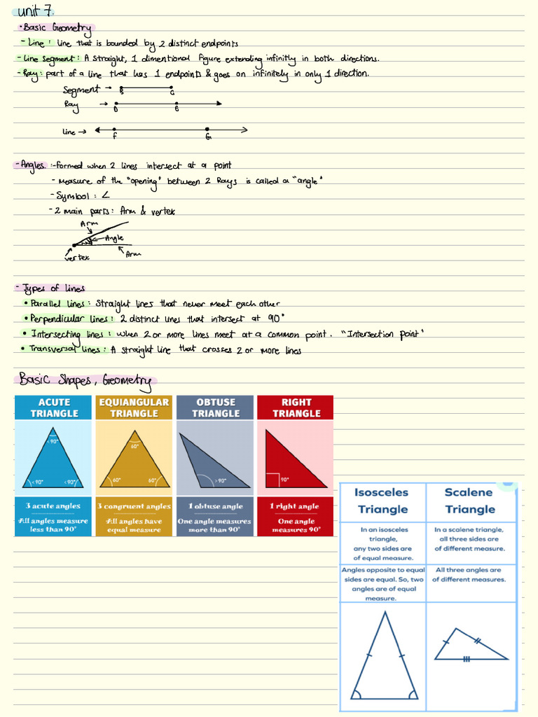 Math Notes 7-14 | PDF