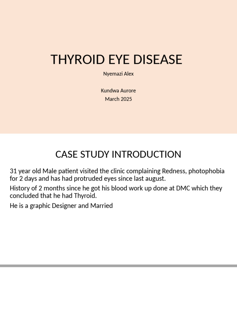 Thyroid Eye Disease | PDF | Human Eye | Clinical Medicine