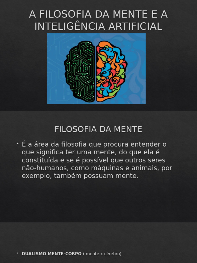 Filosofia da Mente e Inteligência Artificial | PDF | Mente ...