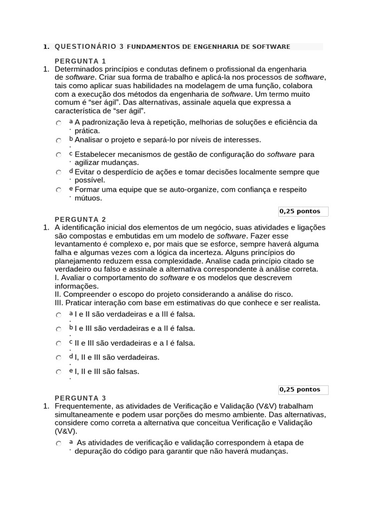 Fundamentos da Engenharia de Software | PDF | Testes de software ...