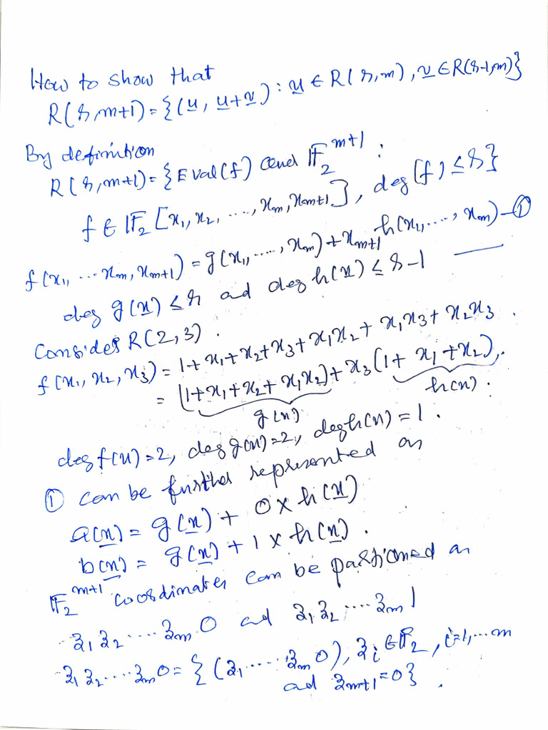R (R, m+1) Explenation | PDF