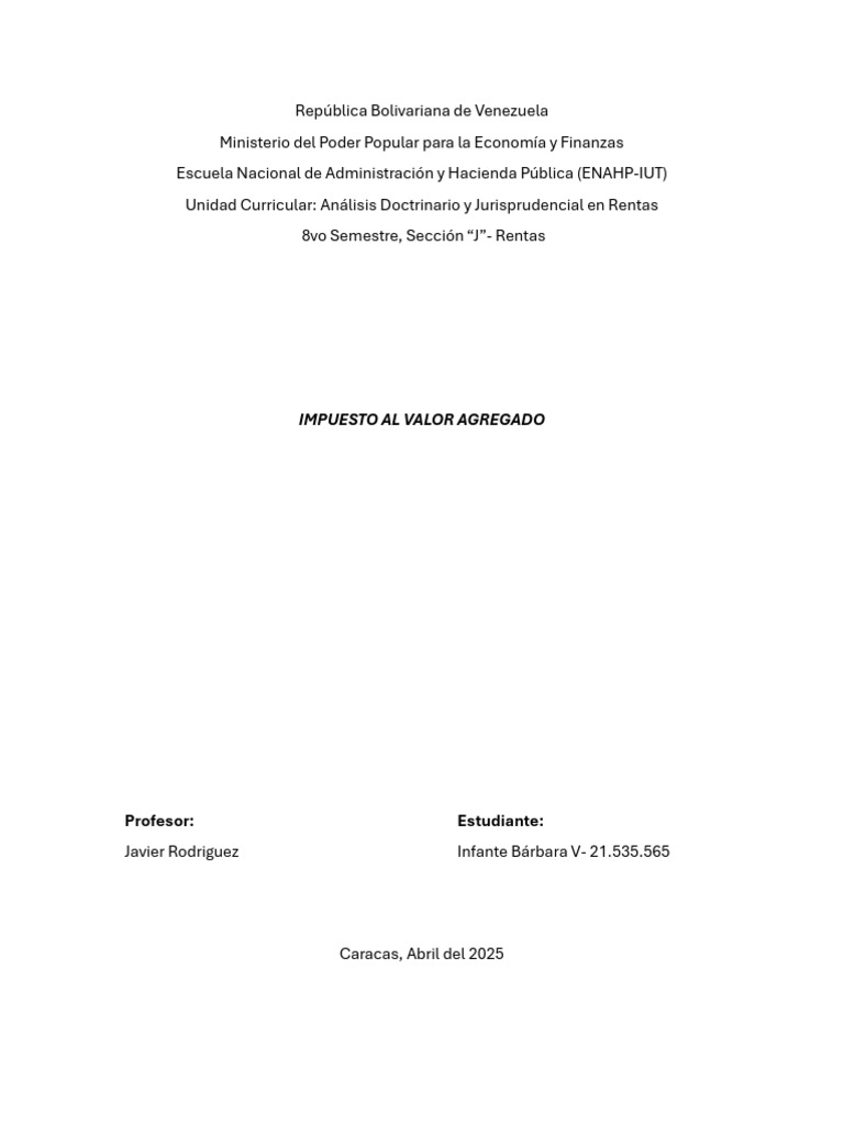 Normativa del IVA en Venezuela | PDF | Impuesto al valor agregado ...