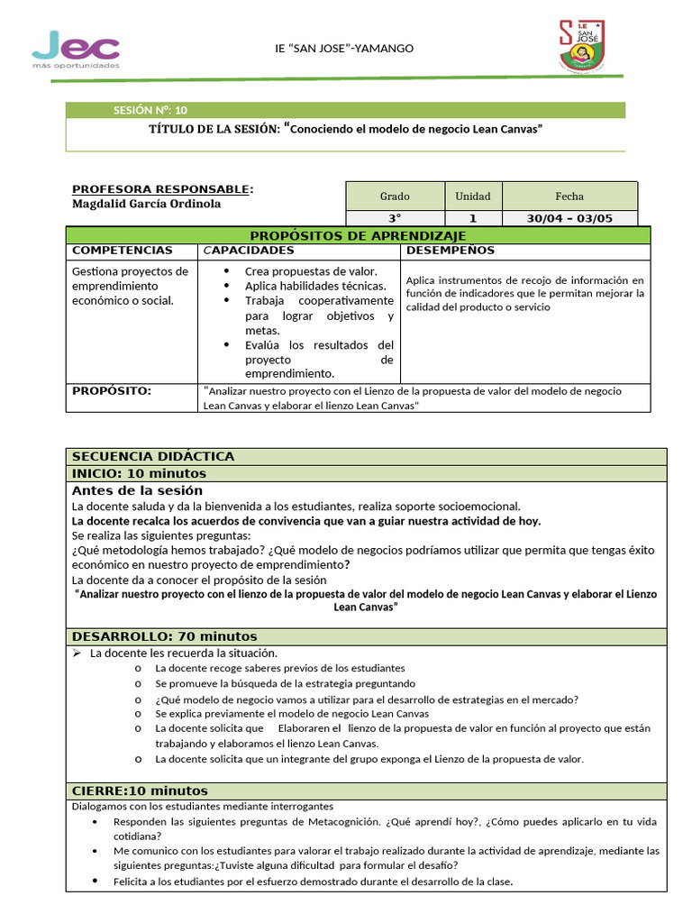 Lean Canvas: Modelo de Negocio Efectivo | PDF | Iniciativa empresarial ...