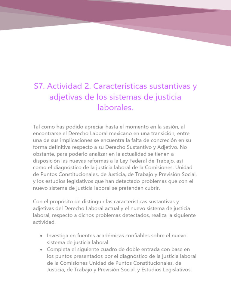 M11 - U3 - S7 - Shim Act 2 | PDF | Derecho laboral | Justicia
