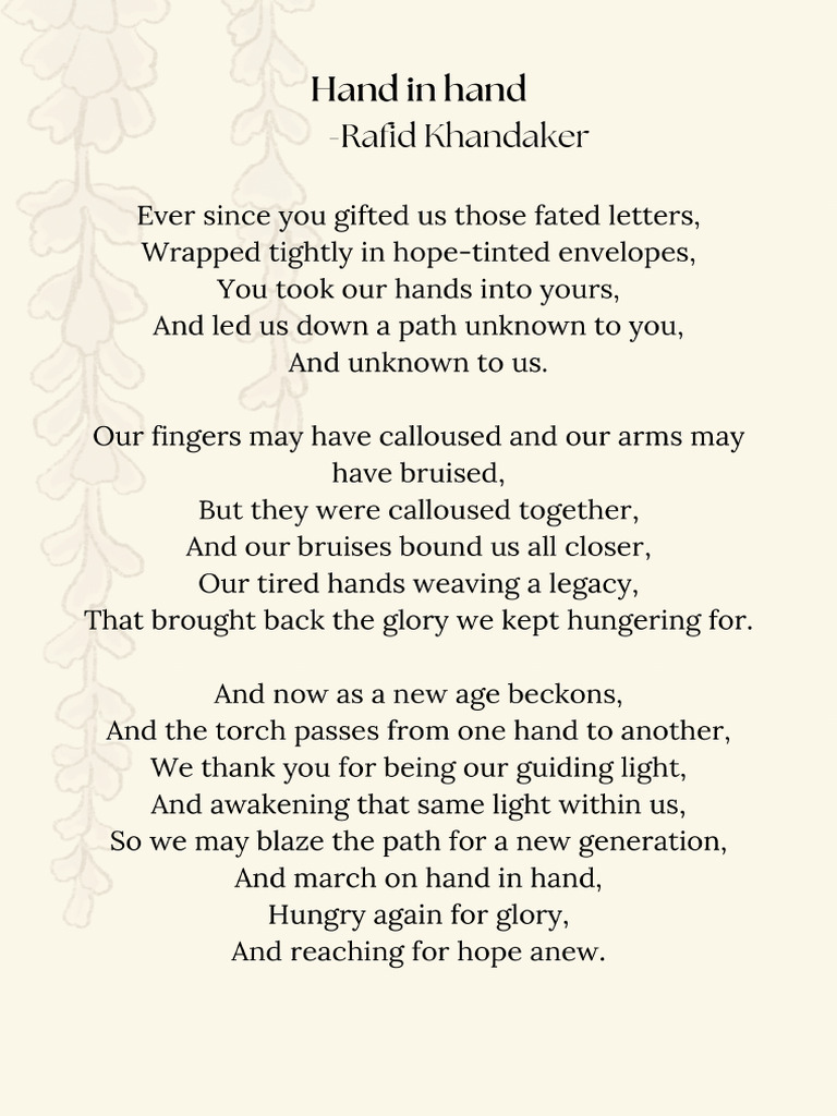 Hand in Hand Ever Since You Gifted Us Those Fated Letters Wrapped ...