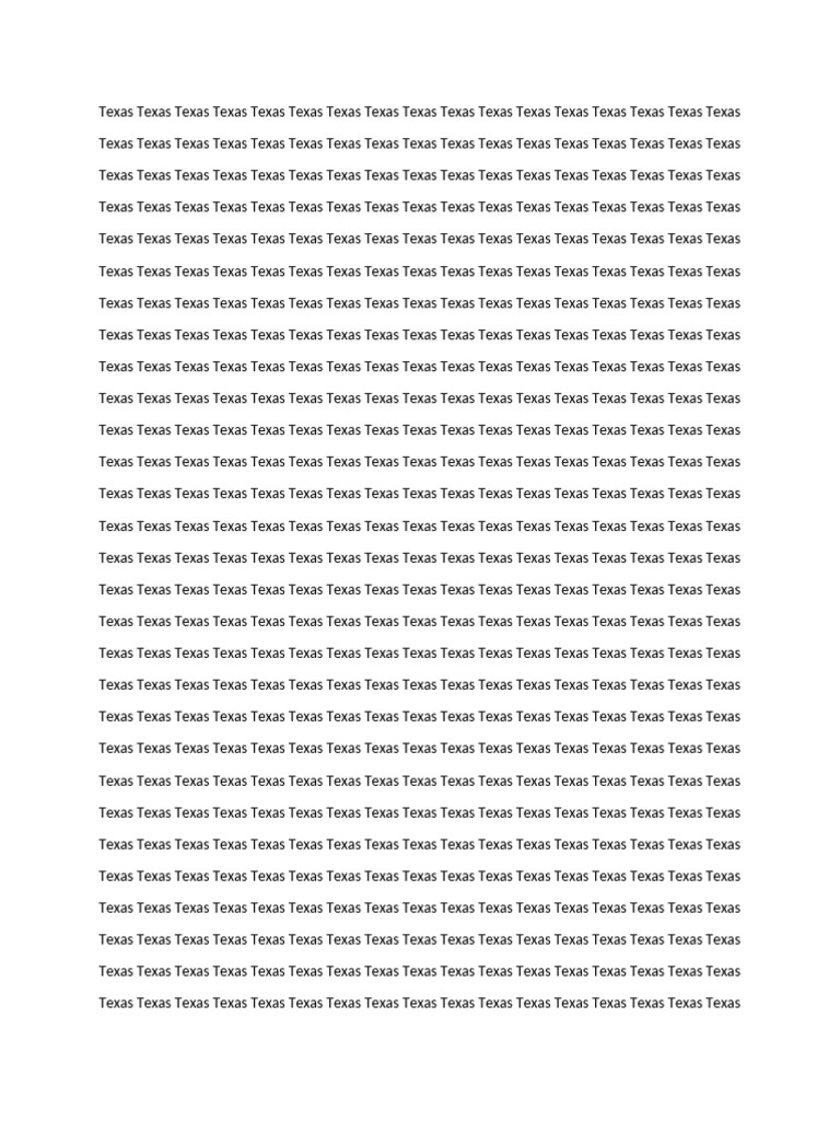 Texas Repeated: A Textual Analysis | PDF