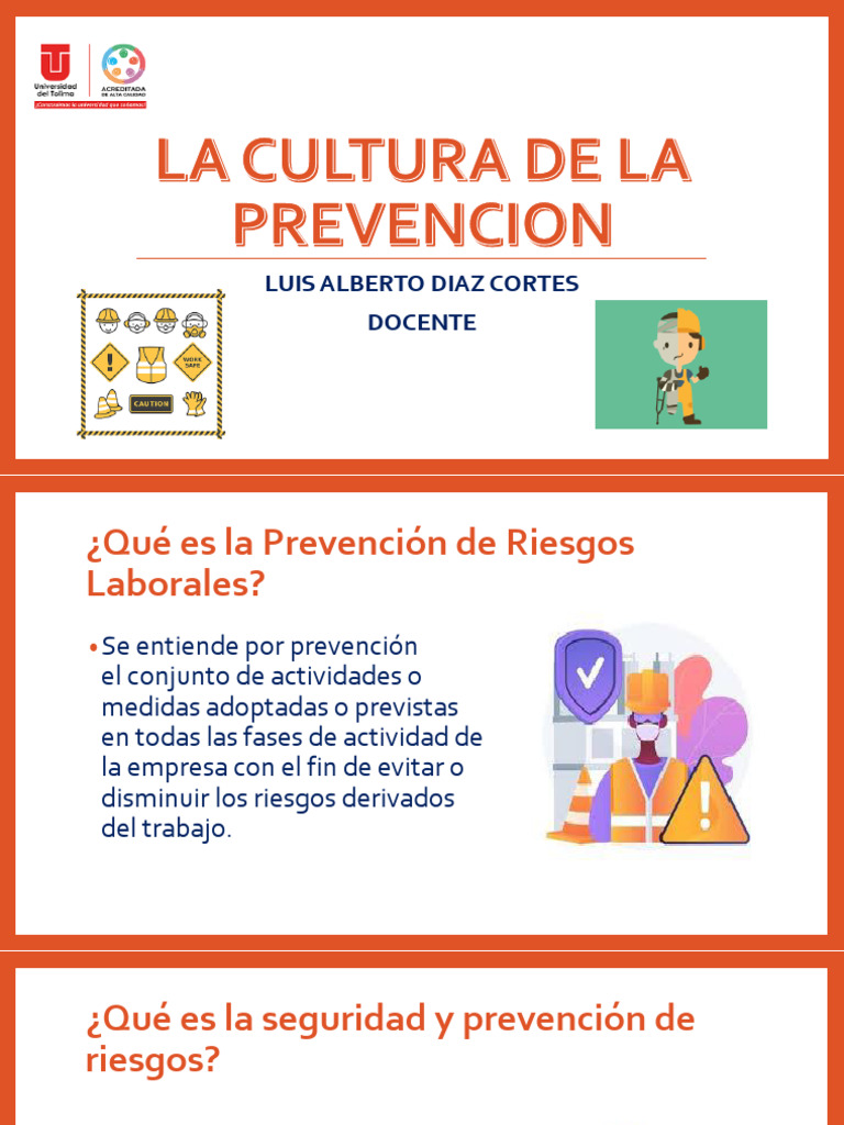 La Cultura de La Prevencion | PDF | Riesgo | Derecho laboral