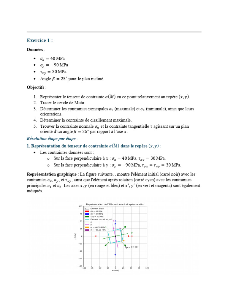 Analyse des contraintes et inerties | PDF | Géométrie euclidienne ...