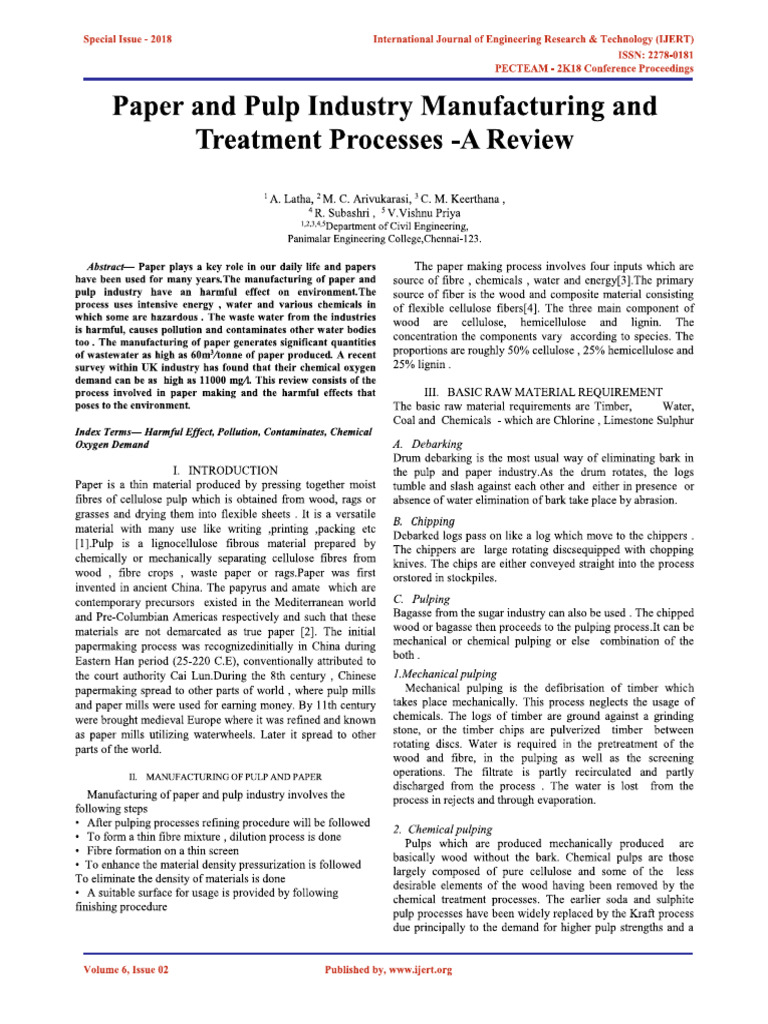 Pulp and Paper | PDF