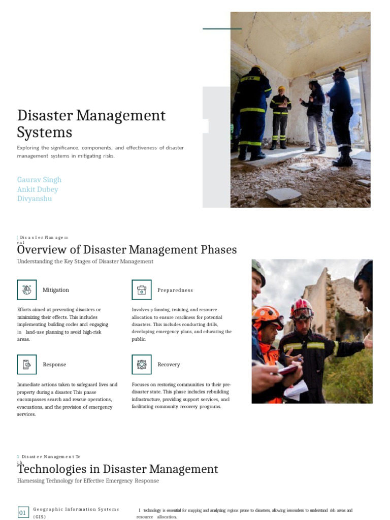Disaster Management Systems Overview | PDF | Disaster Risk Reduction ...