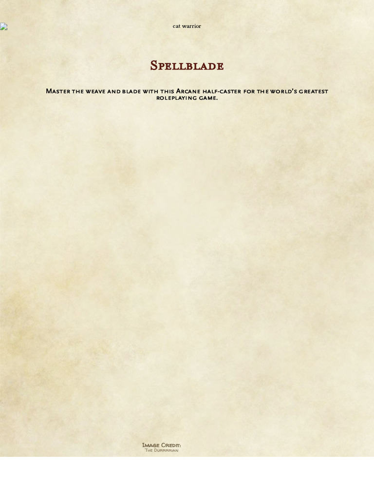 Spellblade - The Homebrewery | PDF | Dungeons & Dragons | Gary Gygax Games