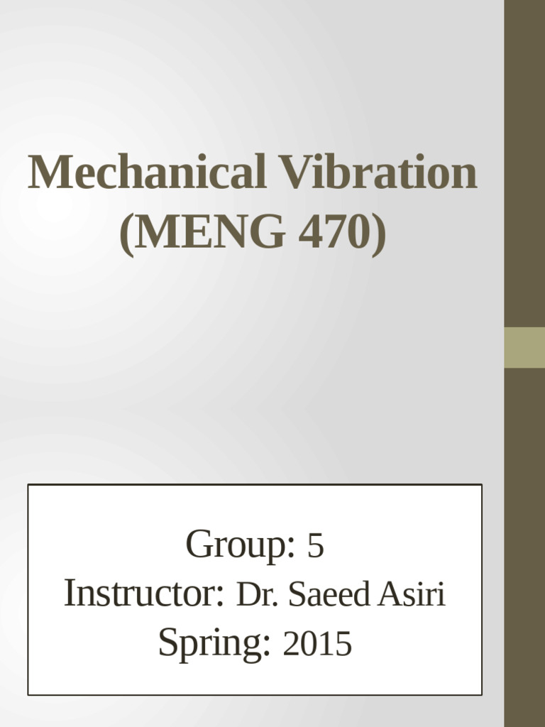 Damped Vibration Analysis in SDOF Systems | PDF | Damping | Mechanical ...