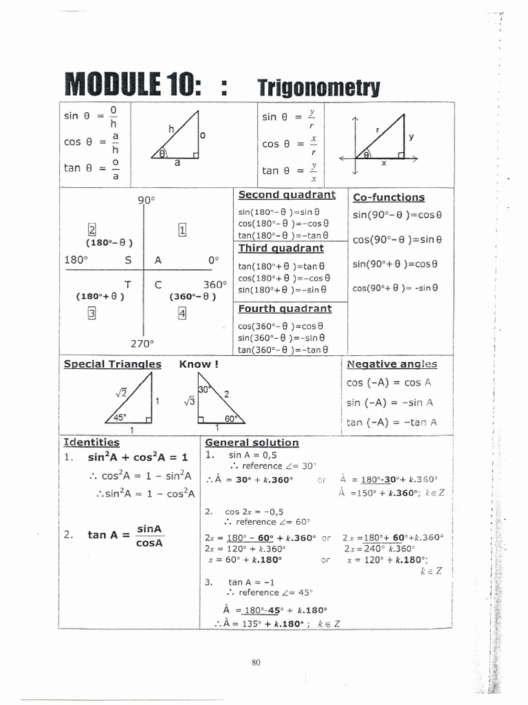 Trigonometric Functions Practice Guide | PDF | Trigonometry | Triangle ...