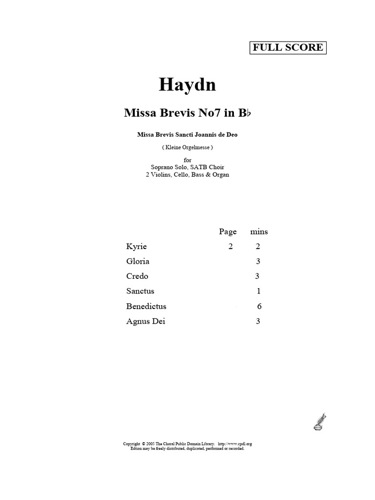 Haydn Full Score Editado Final | PDF | Composiciones | Música clásica