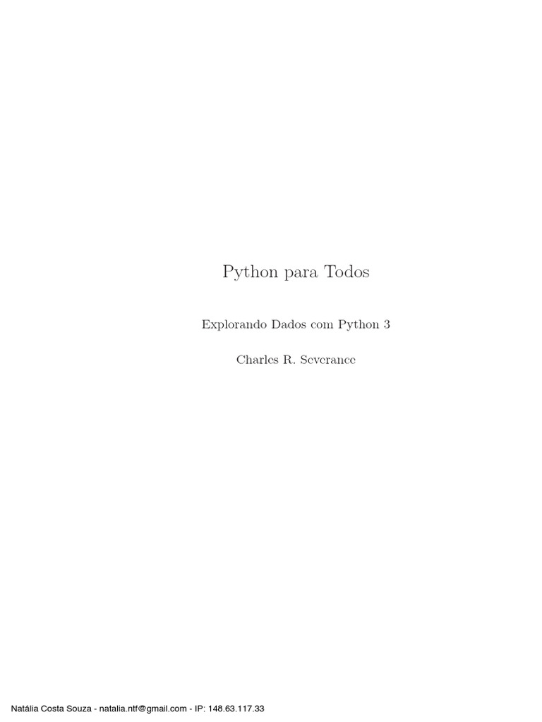 Livro Python para Todos (Complementar) | PDF | Armazenamento de dados ...