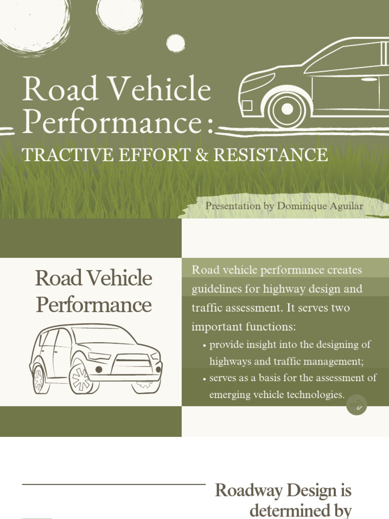 Road Vehicle Performance | PDF | Force | Classical Mechanics