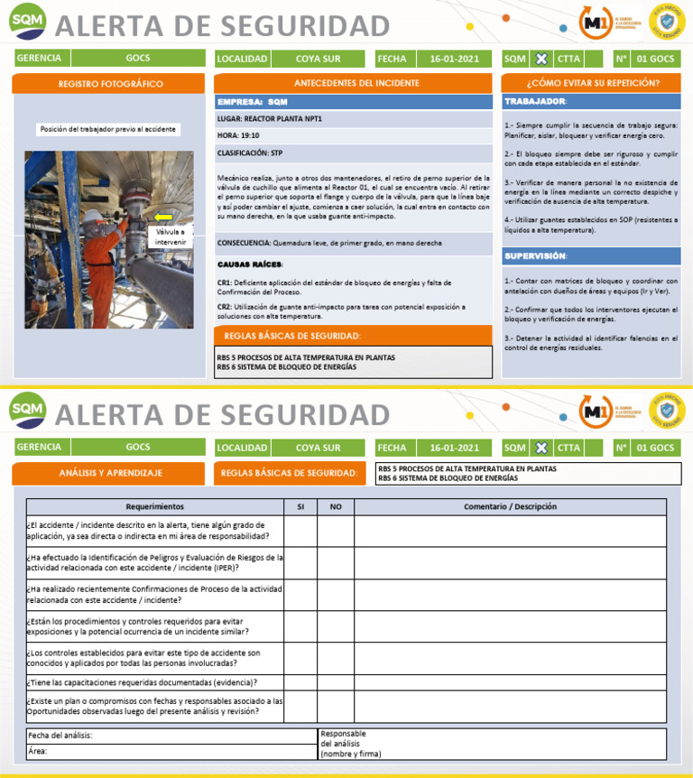 Alerta de Seguridad 01 CS - STP NPT1 - SQM | PDF