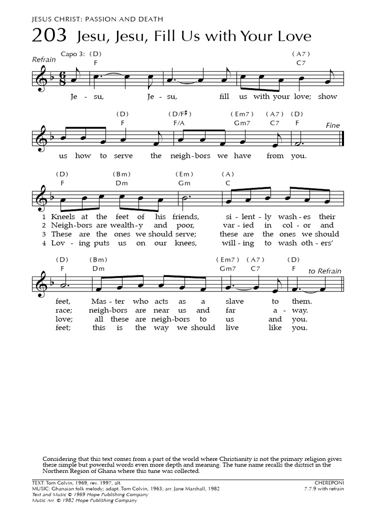 203 Jesu Jesu Fill Us With Your Love | PDF