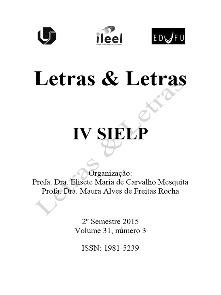 Edição 31.3 da Revista Letras & Letras | PDF | Português (idioma ...