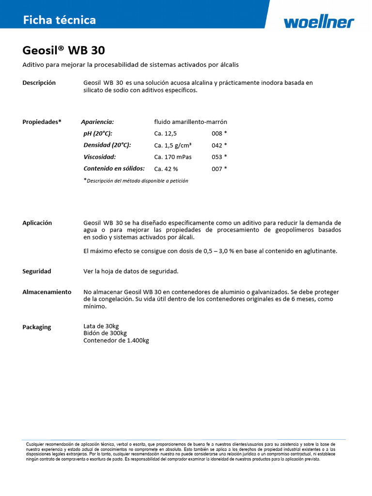 Tds-Geosil WB 30 Es | PDF