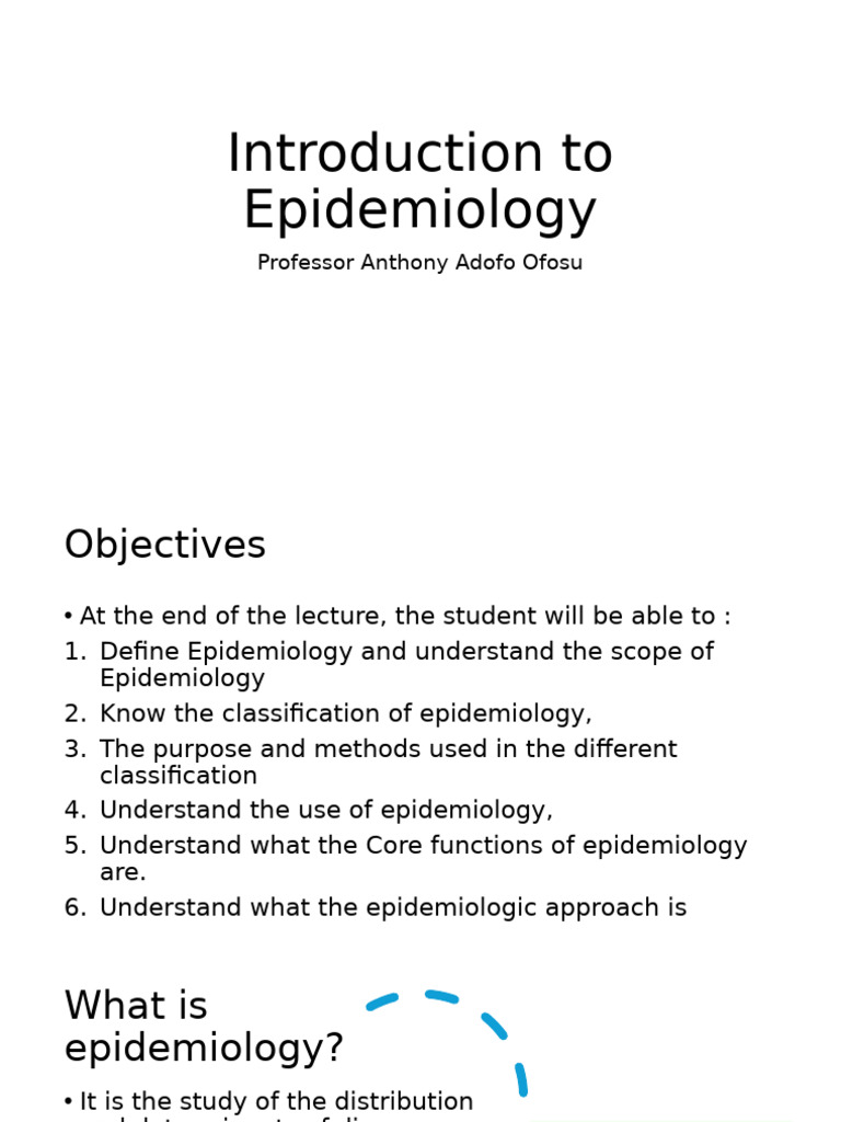 Introduction to Epidemiology Concepts | PDF | Epidemiology | Cohort Study