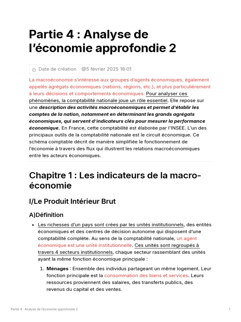Analyse approfondie de la macroéconomie | PDF | Produit intérieur brut ...