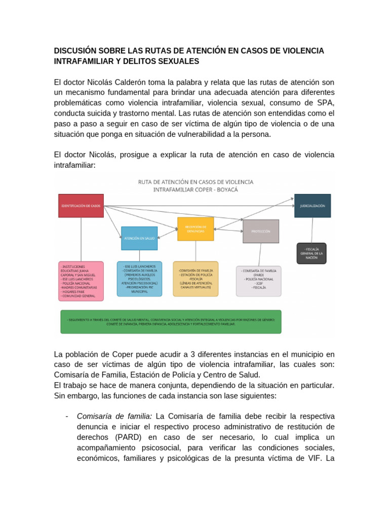 Rutas de Atención en Violencia Intrafamiliar y Sexual | PDF | Violencia ...