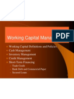 Working Capital Finance Trade Credit, Bank Finance and Commercial Paper