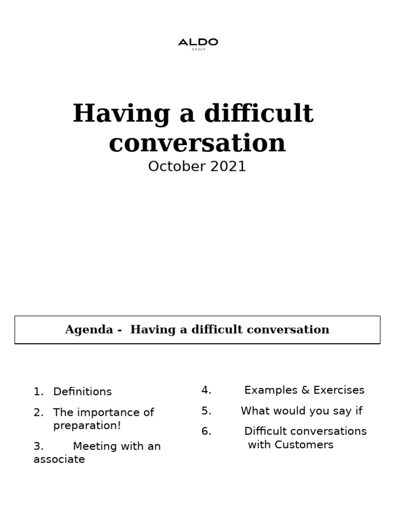 Mastering Difficult Conversations Guide | PDF | Feeling | Psychology