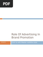 Role of Advertising in Brand Promotion Ppt