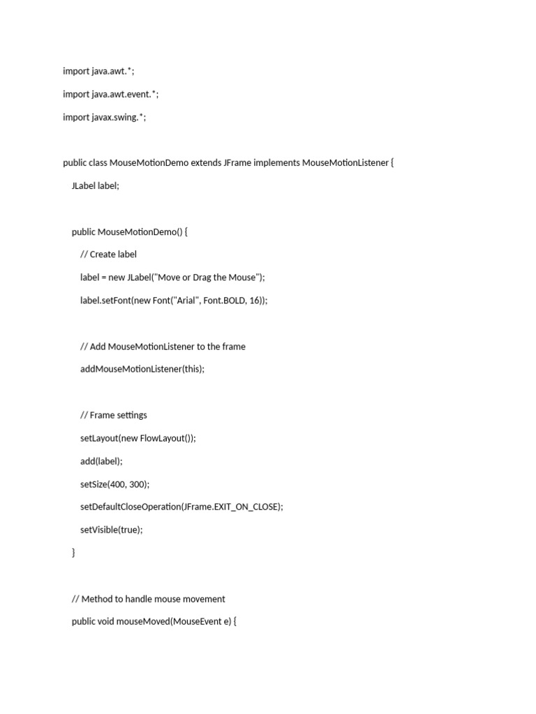 Mouselistener | PDF