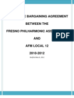Collective Bargaining Agreement Between The Fresno Philharmonic Association AND Afm Local 12 2010-2012