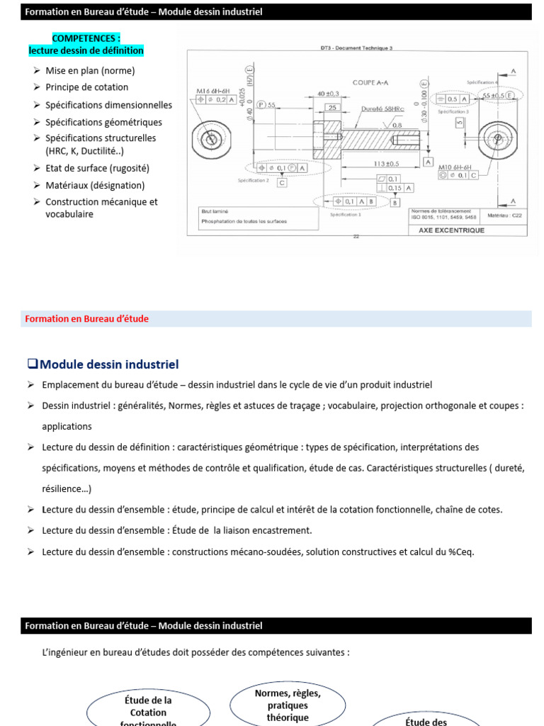 Formation Dessin Industriel en Bureau d'Étude | PDF | Dessin technique