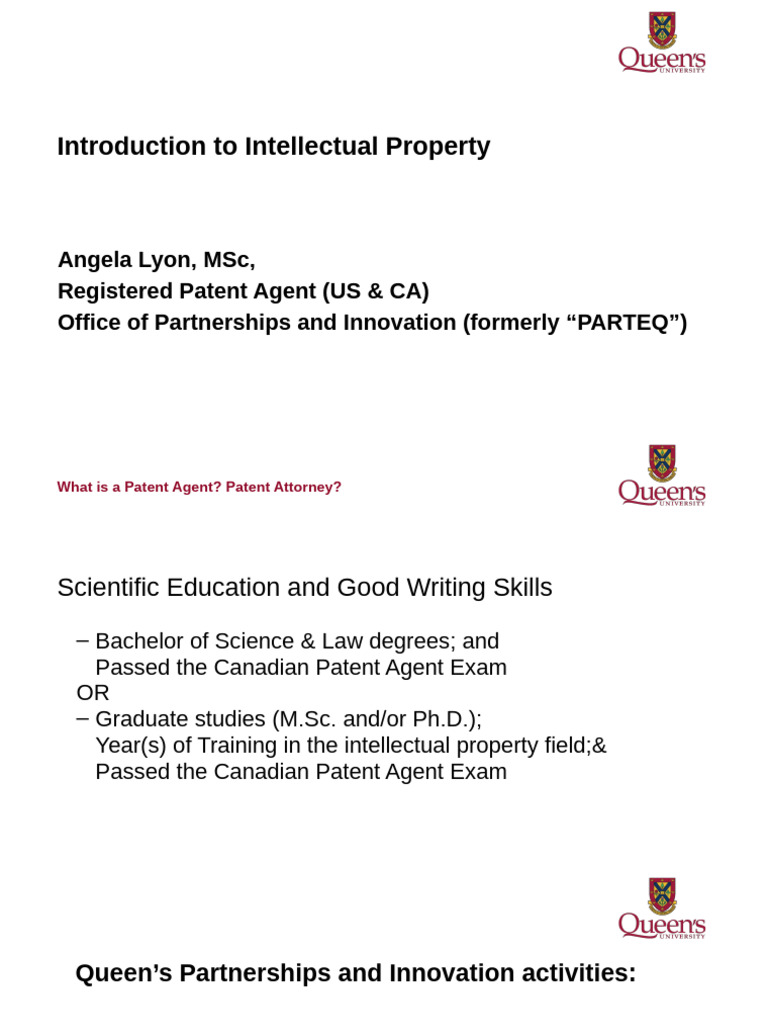 Introduction to Intellectual Property - Angela Lyon - Slide Deck | PDF ...