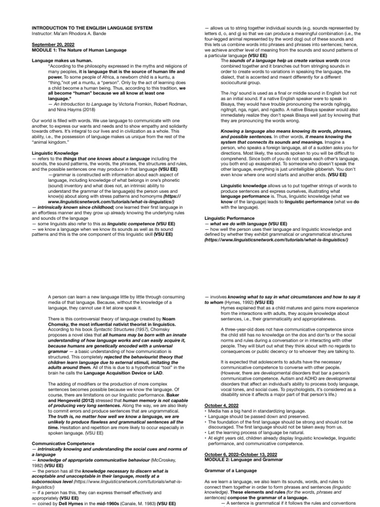 Understanding Human Language Basics | PDF | Grammar | Linguistics