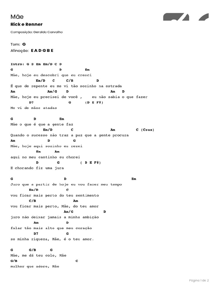 CIFRAS Cifra Rick-E-Renner Mae | PDF